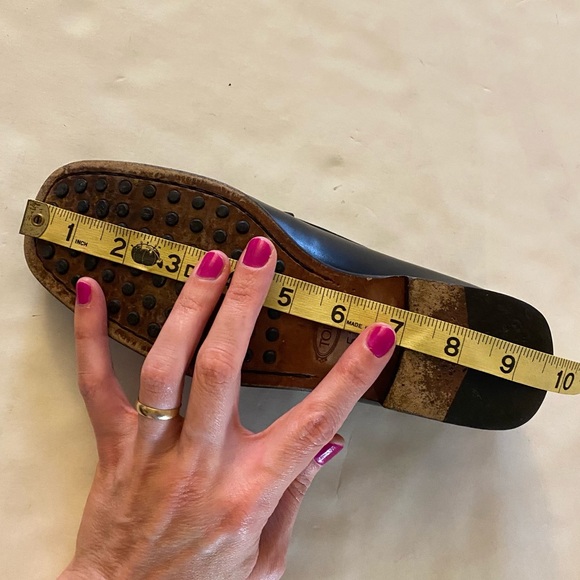 Tod’s Loafers Womens Size 5.5 Black Tods Leather Preppy Shoes Slide On - Picture 15 of 16